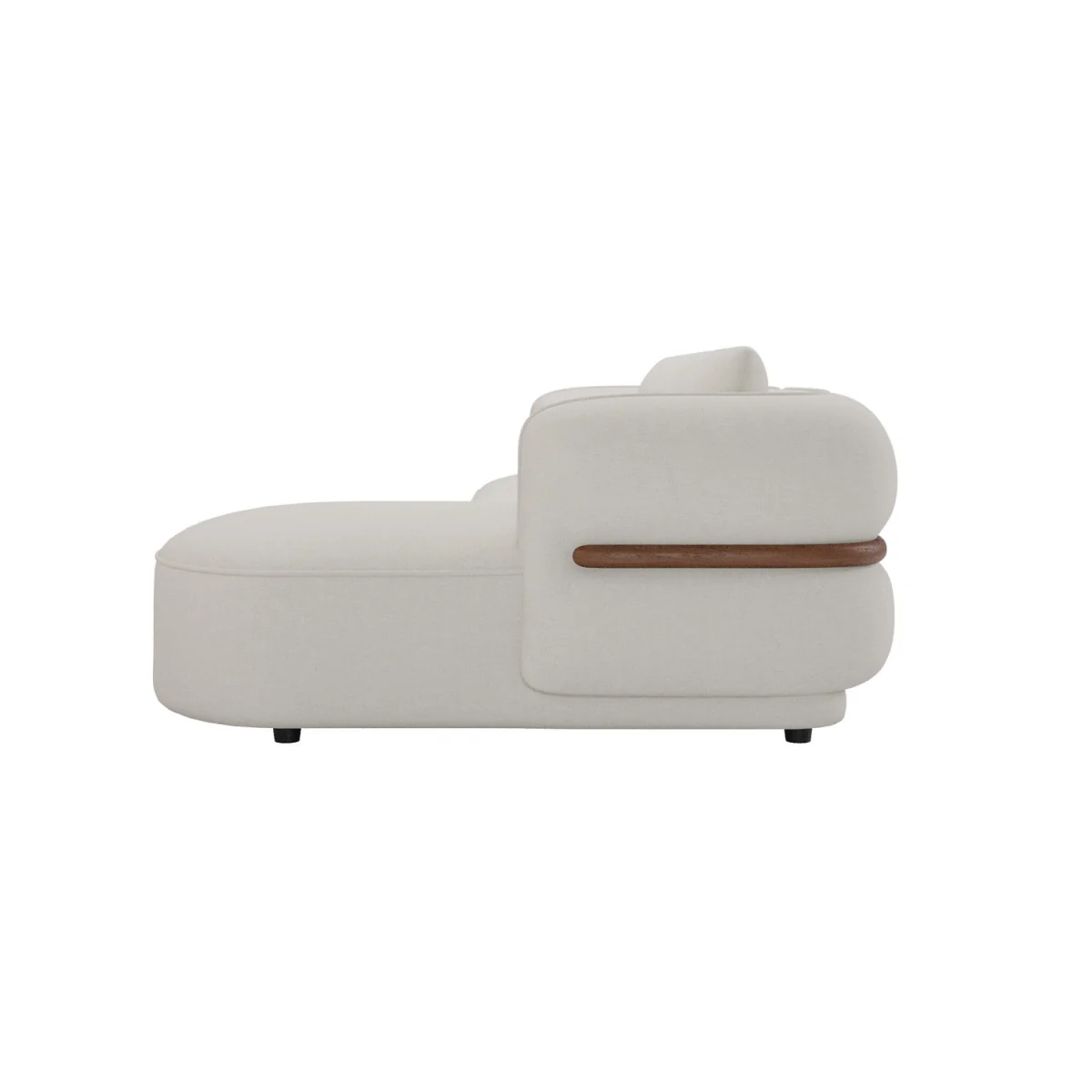 Cream Chenille 4 Seater Right Hand L-Shape Curved Chaise Corner Sofa - Bodhi – image 10