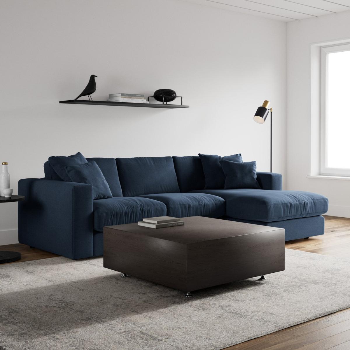 Swoon Althaea Fabric Right Hand Corner Sofa - Indigo Blue – image 2