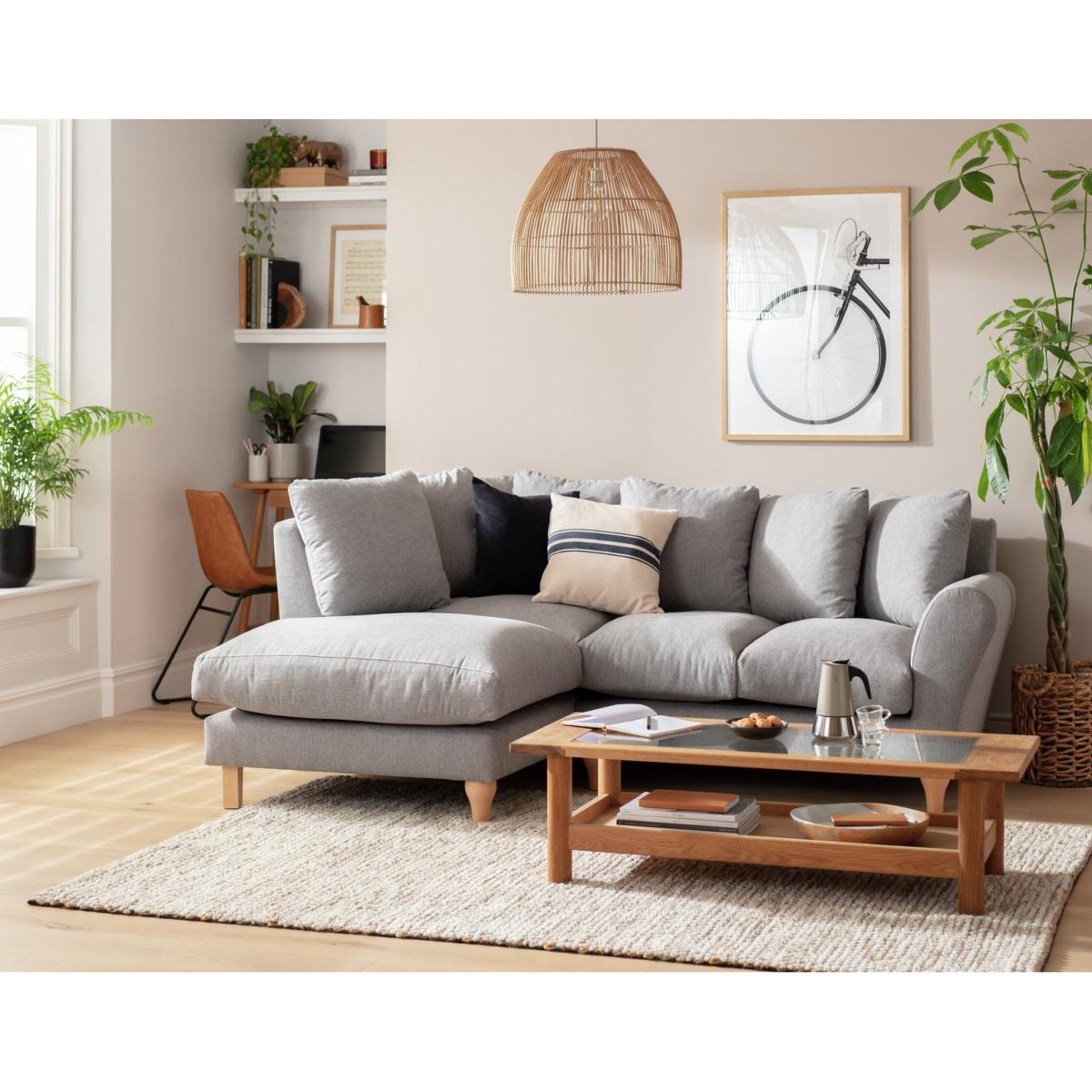 Habitat Carrie Left Corner Fabric Sofa - Grey – image 3