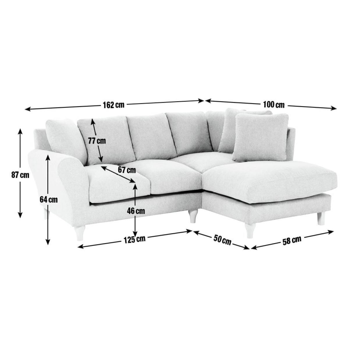 Habitat Carrie Left Corner Fabric Sofa - Grey – image 4