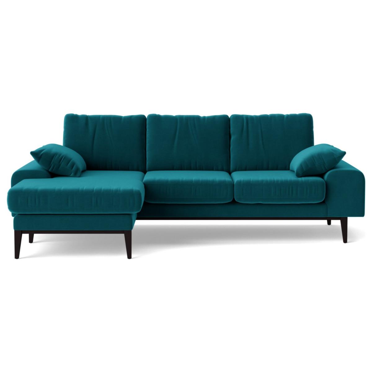 Swoon Tulum Velvet Left Hand Corner Sofa - Kingfisher Blue – image 3