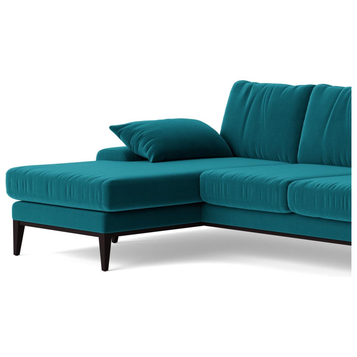 Swoon Tulum Velvet Left Hand Corner Sofa - Kingfisher Blue – image 5