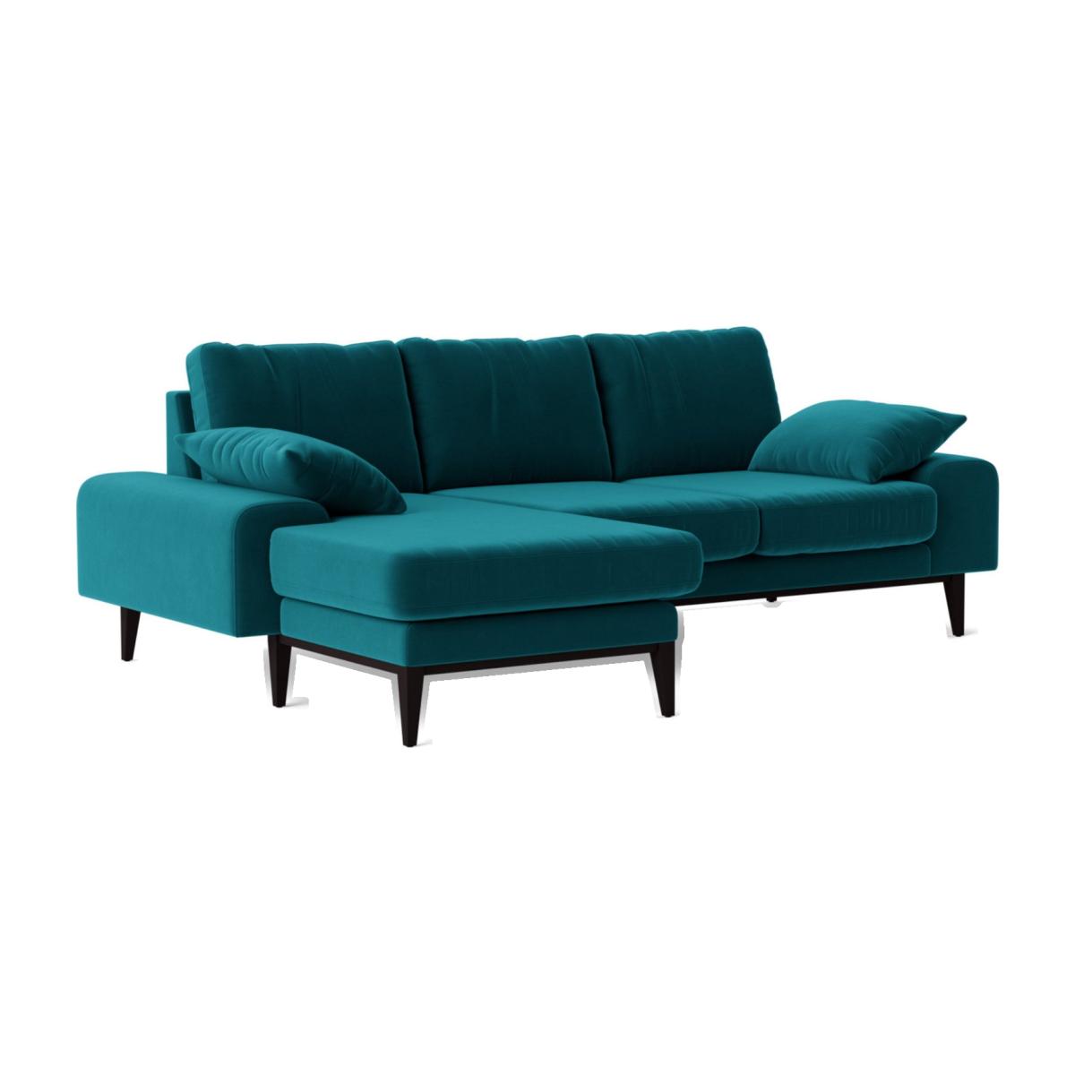 Swoon Tulum Velvet Left Hand Corner Sofa - Kingfisher Blue – image 1