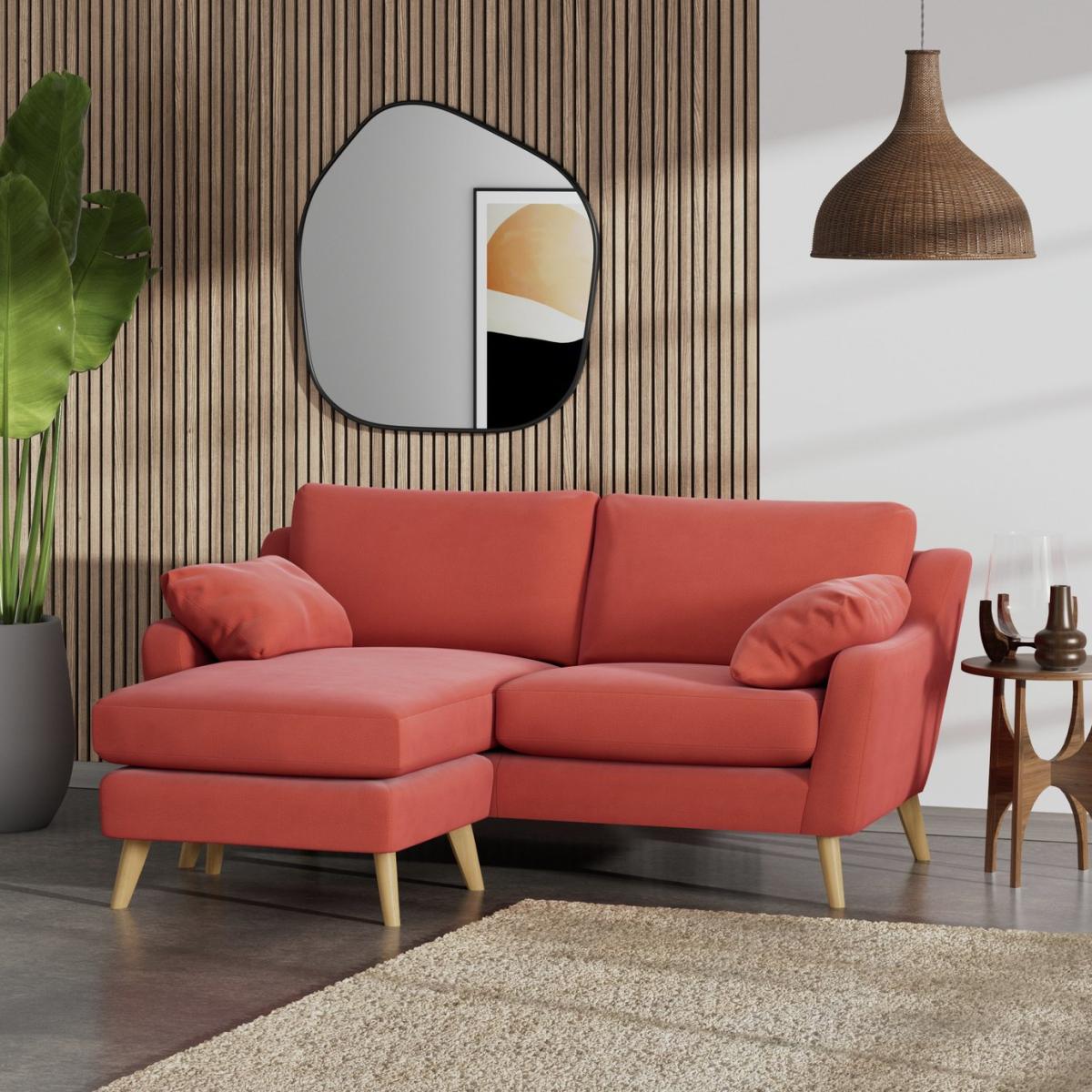 Habitat Ivor Left Hand Corner Sofa - Papaya - Ash Leg – image 2