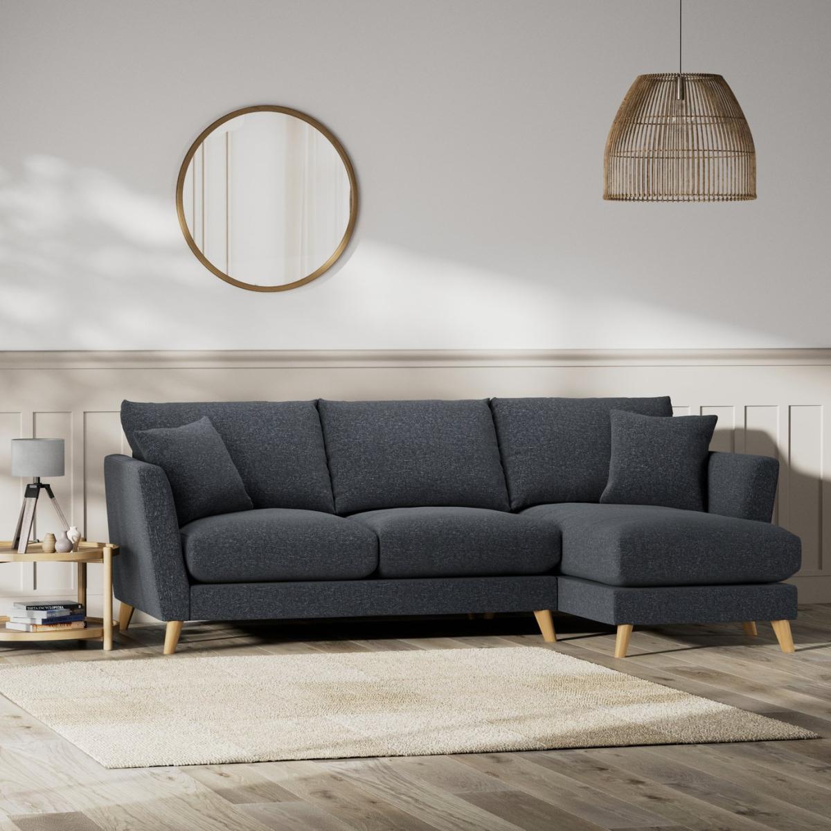 Habitat Lomond Right Hand Corner Sofa - Charcoal - Ash Leg – image 2