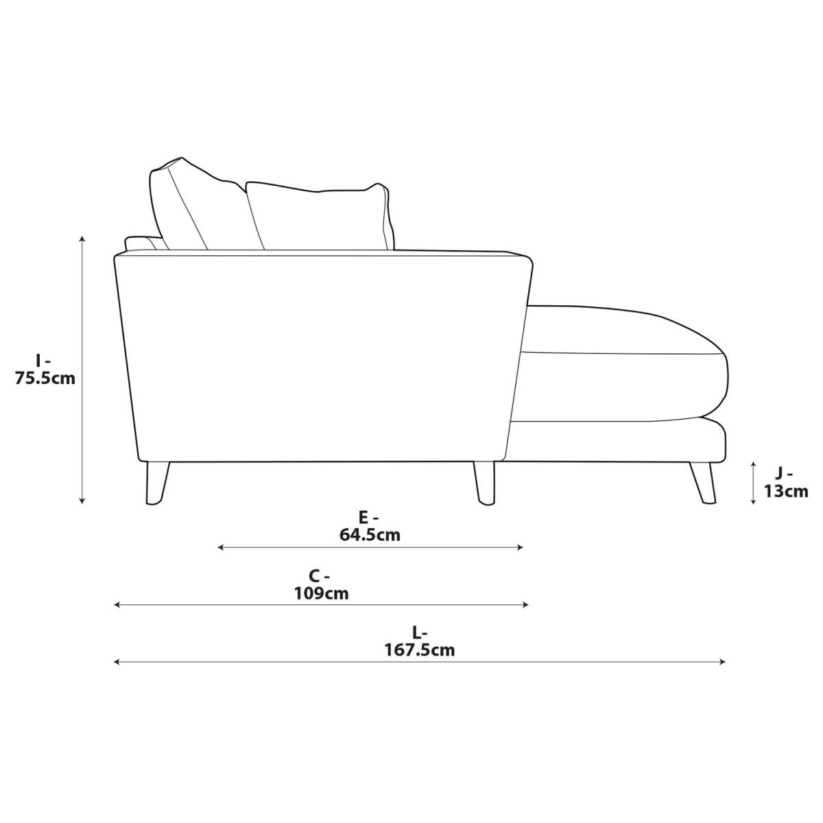 Habitat Lomond Right Hand Corner Sofa - Charcoal - Ash Leg – image 8