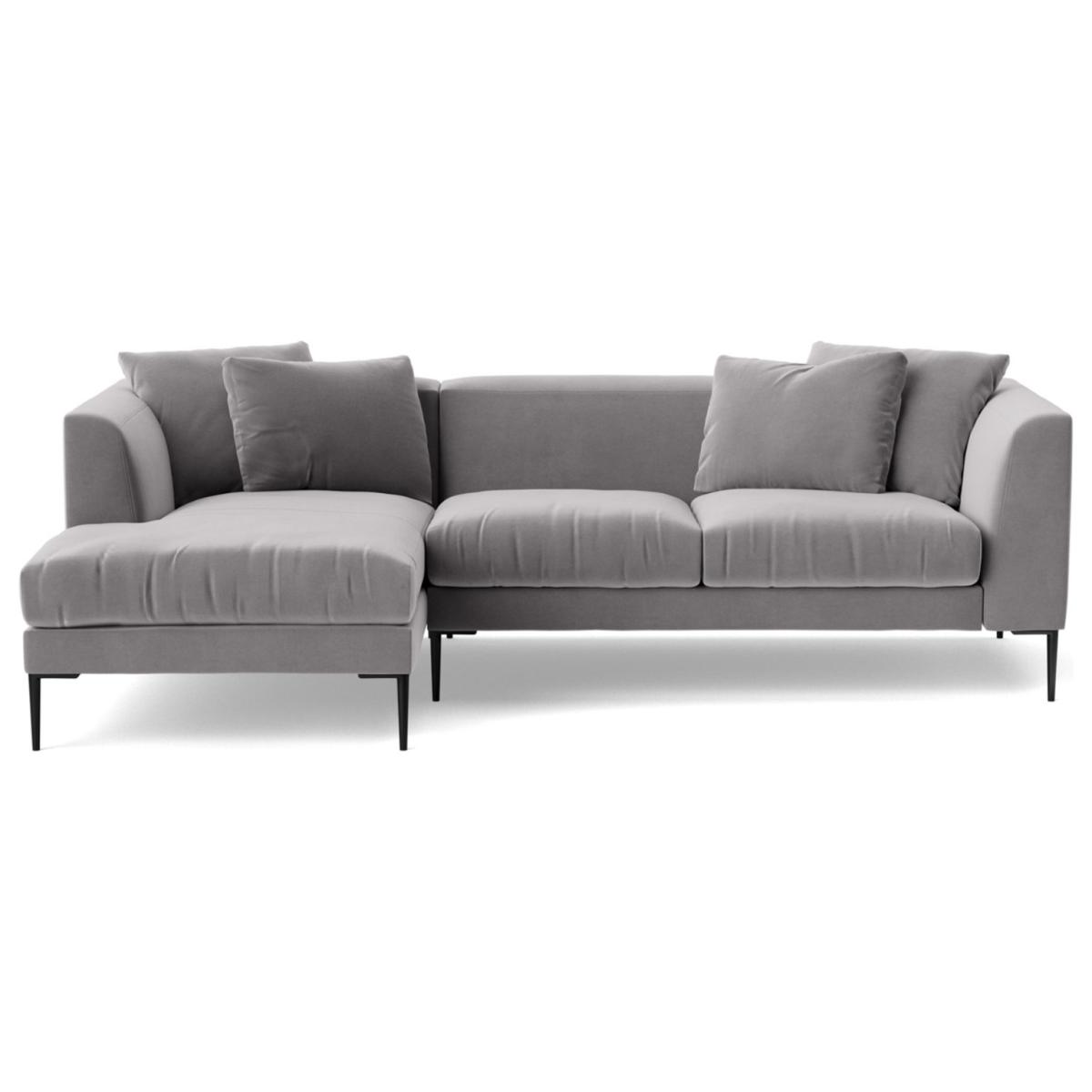 Swoon Alena Velvet Left Hand Corner Sofa - Silver Grey – image 4