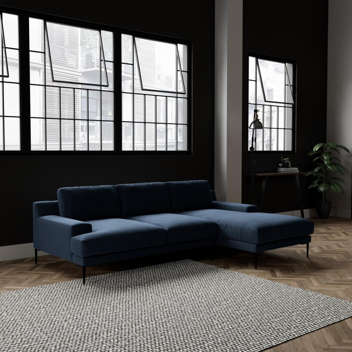 Swoon Almera Fabric Right Hand Corner Sofa - Indigo Blue – image 2