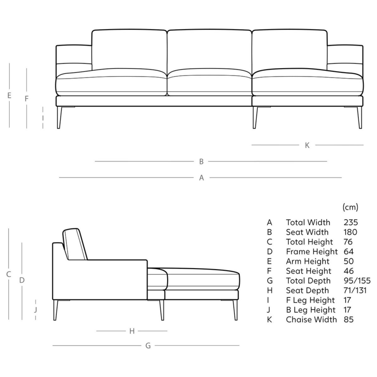 Swoon Almera Fabric Right Hand Corner Sofa - Indigo Blue – image 6