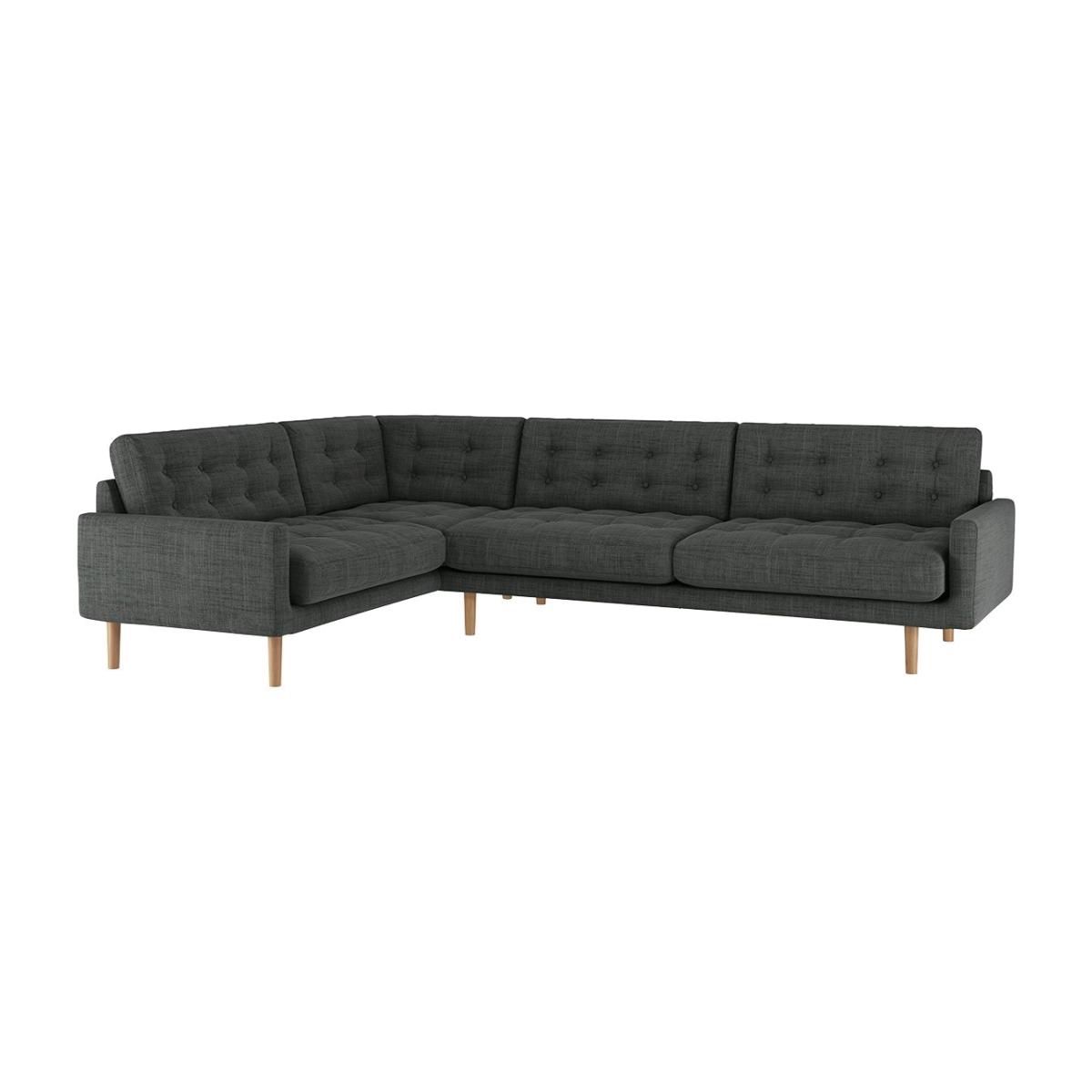 Habitat Fenner Right Corner Fabric Sofa - Charcoal