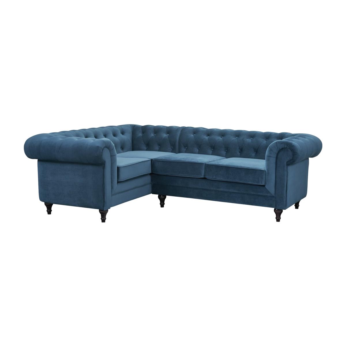 Habitat Chesterfield Right Corner Velvet Sofa - Blue