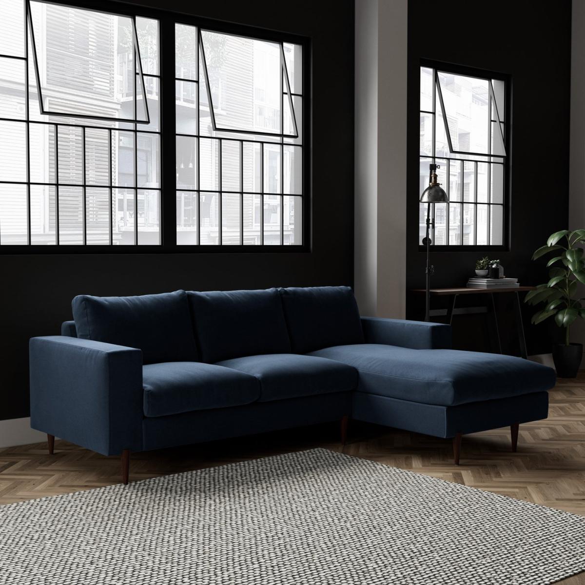 Swoon Evesham Fabric Right Hand Corner Sofa - Indigo Blue – image 2