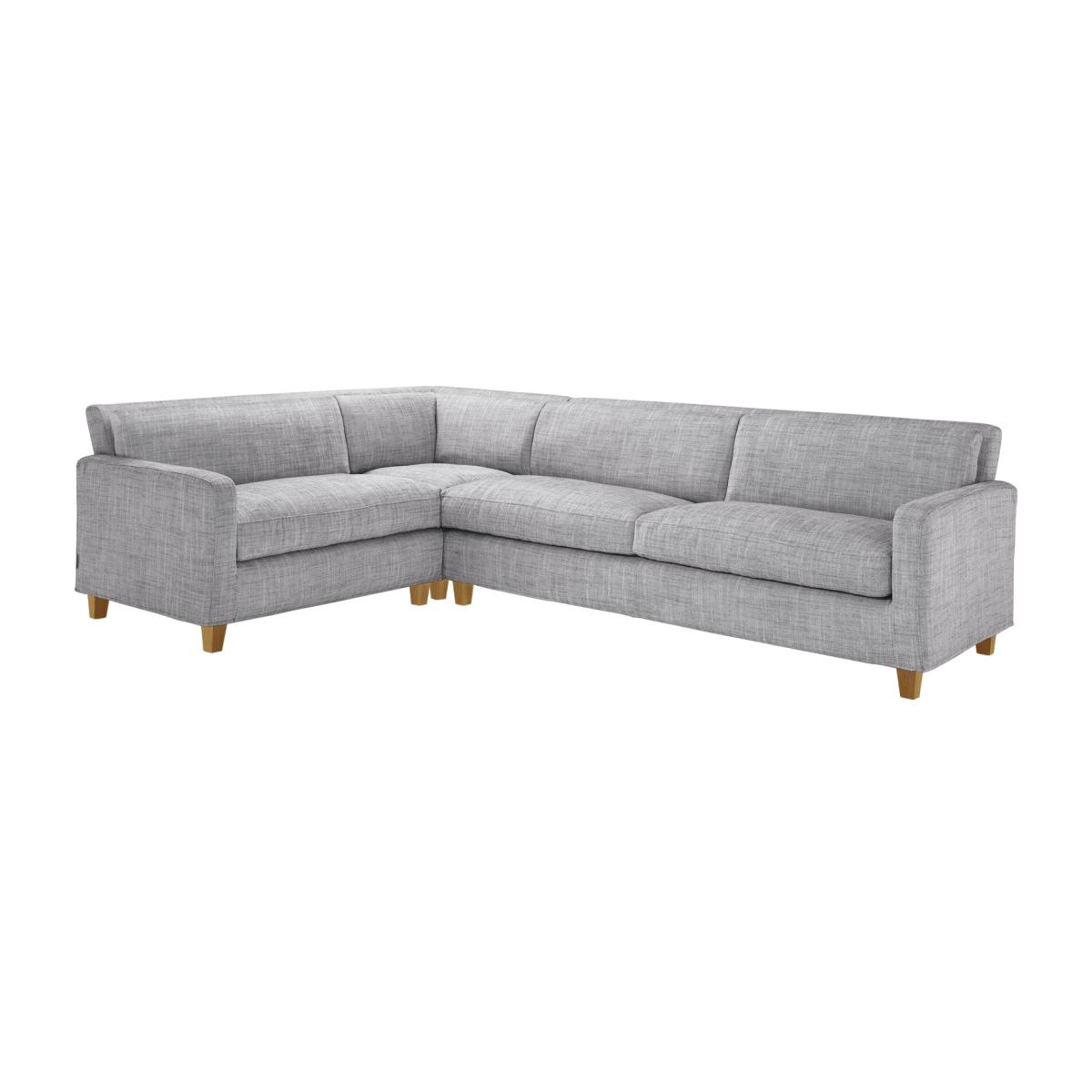 Habitat Chester Right Corner Fabric Sofa - Black and White
