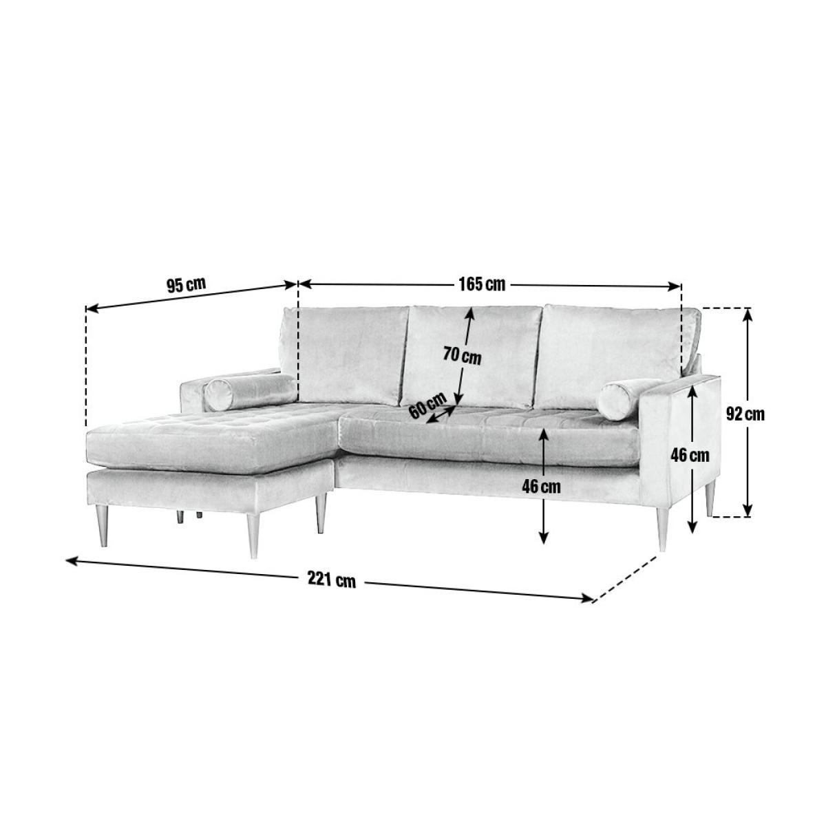 Habitat Hudson Reversible Fabric Chaise - Natural – image 7