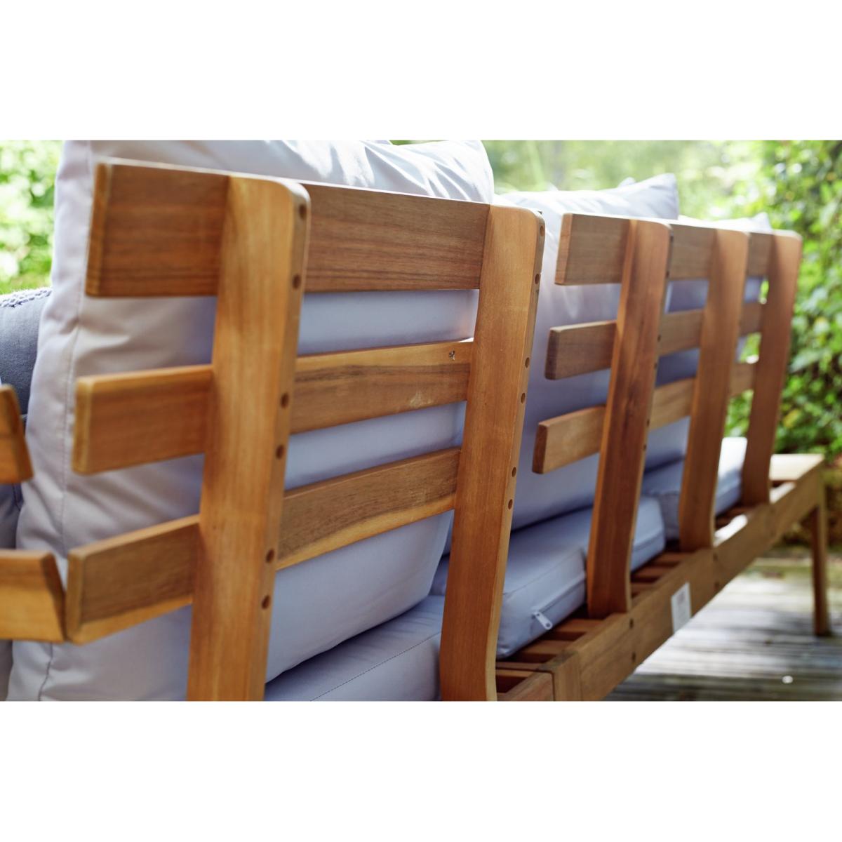 Habitat 6 Seater Wooden Corner Sofa Set - Oak – image 9