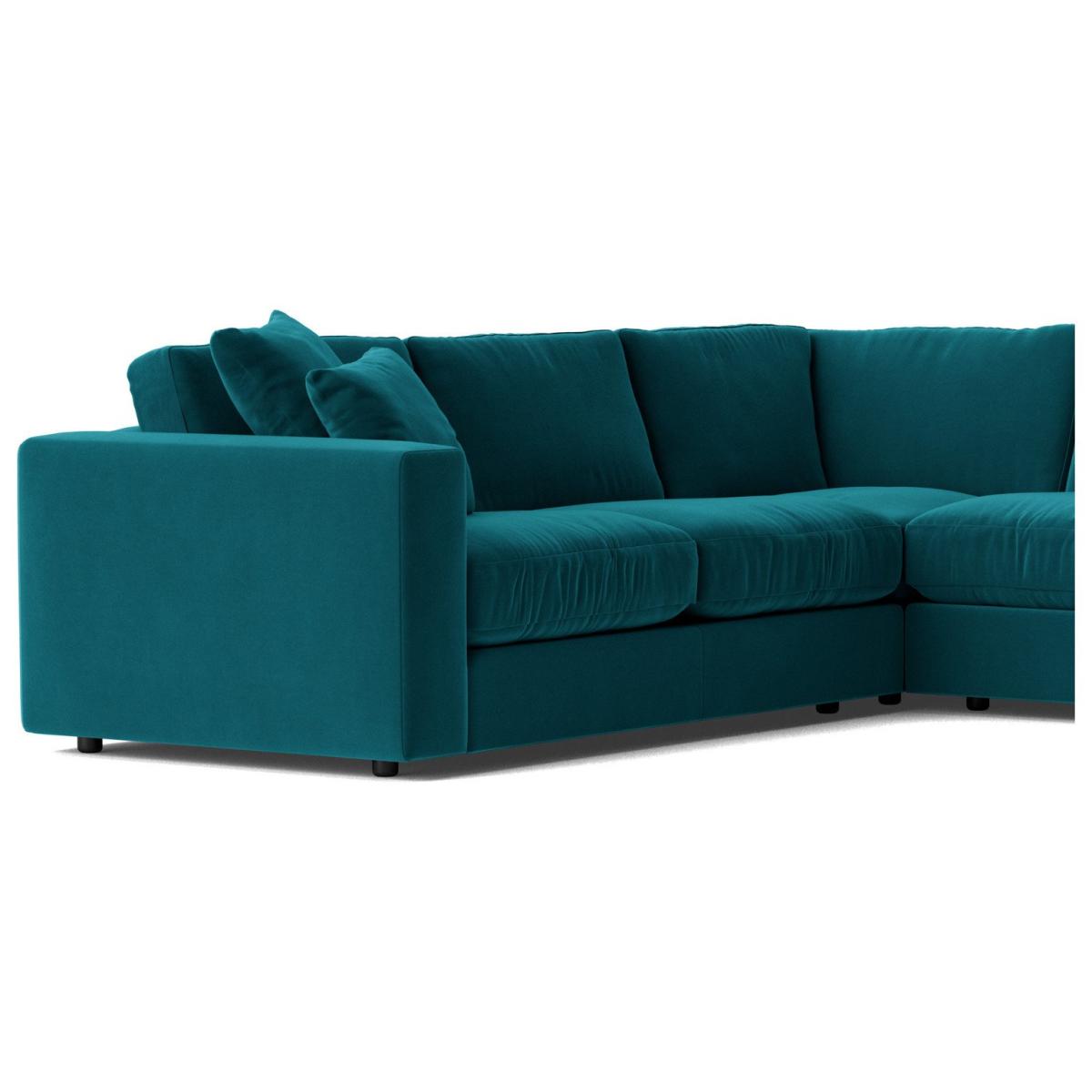 Swoon Althaea Velvet 5 Seater Corner Sofa - Kingfisher Blue – image 5