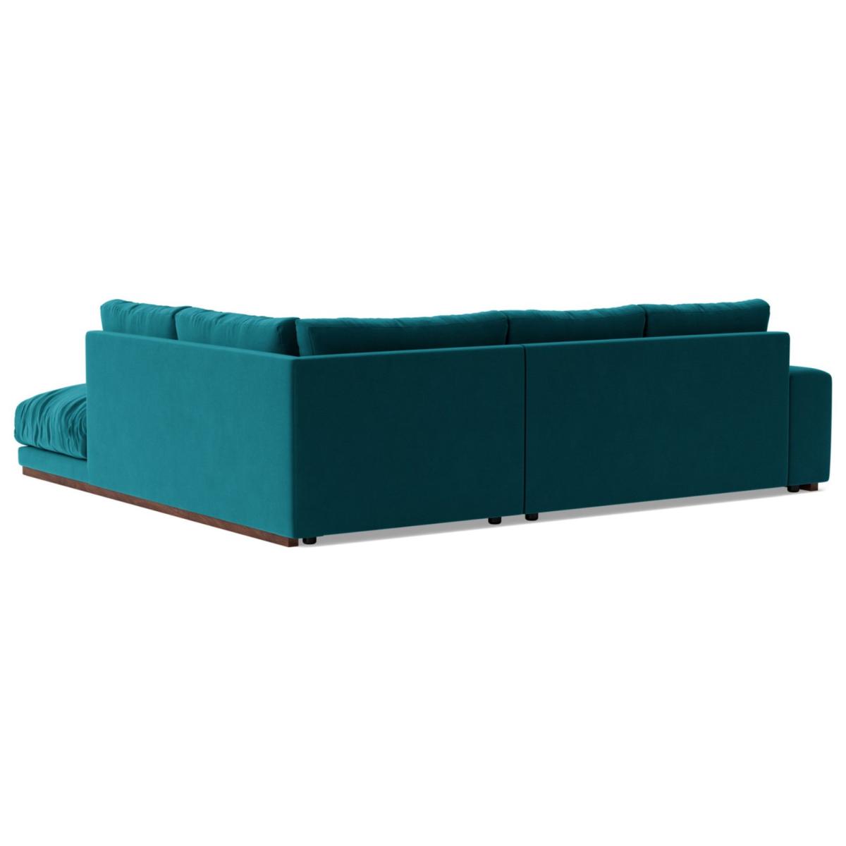 Swoon Denver Velvet Right Hand Corner Sofa- Kingfisher Blue – image 5