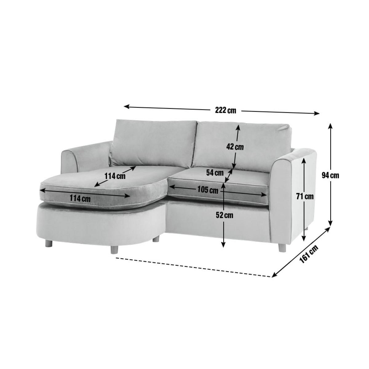 Habitat Reed Reversible Corner Fabric Sofa - Grey – image 3