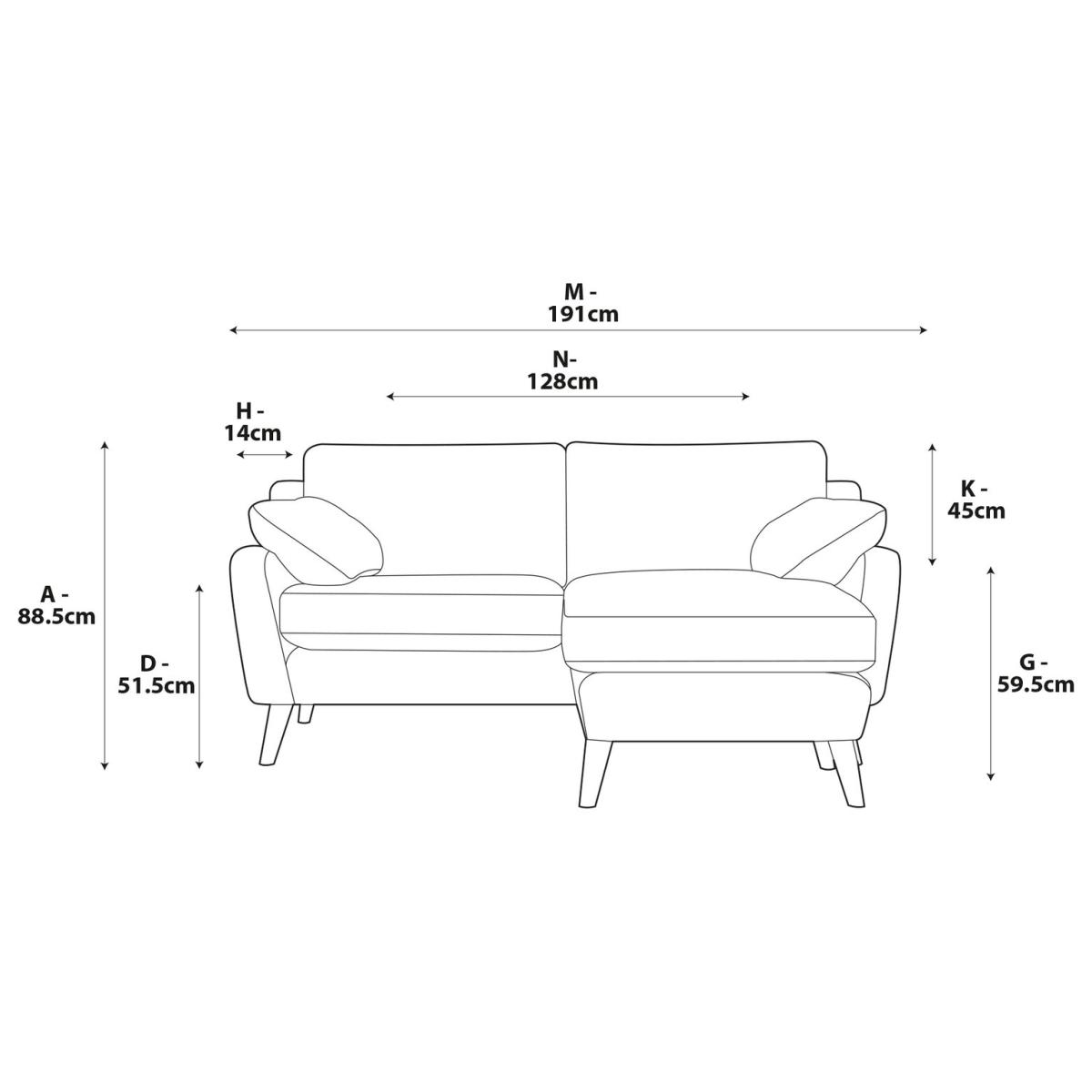 Habitat Ivor Right Hand Corner Sofa - Sage Green - Ash Leg – image 7