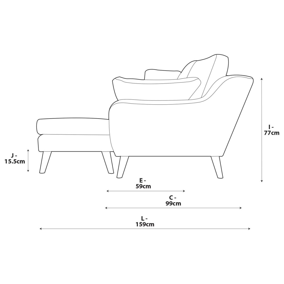 Habitat Ivor Right Hand Corner Sofa - Sage Green - Ash Leg – image 8