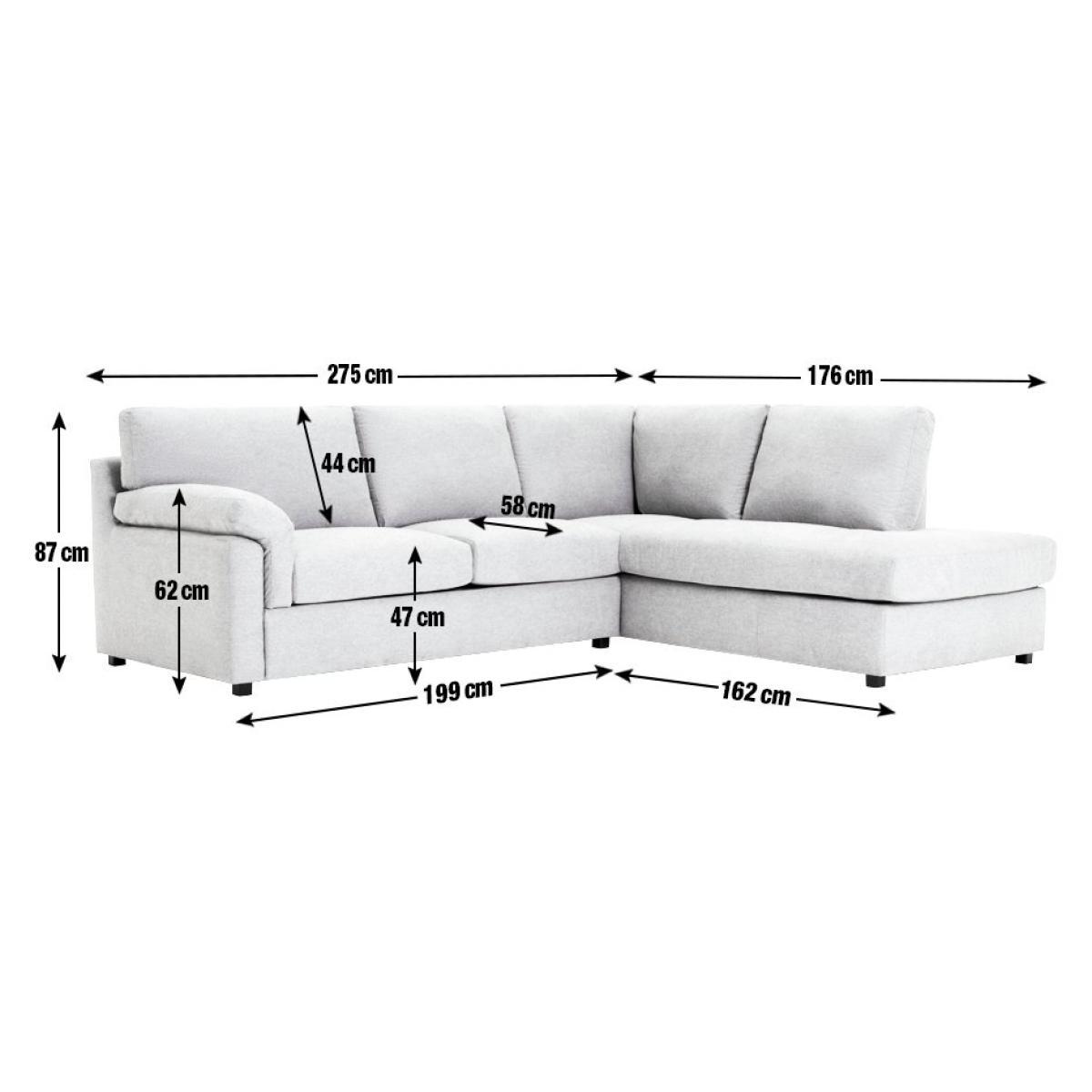 Habitat Florence Right Corner Fabric Sofa - Grey – image 4