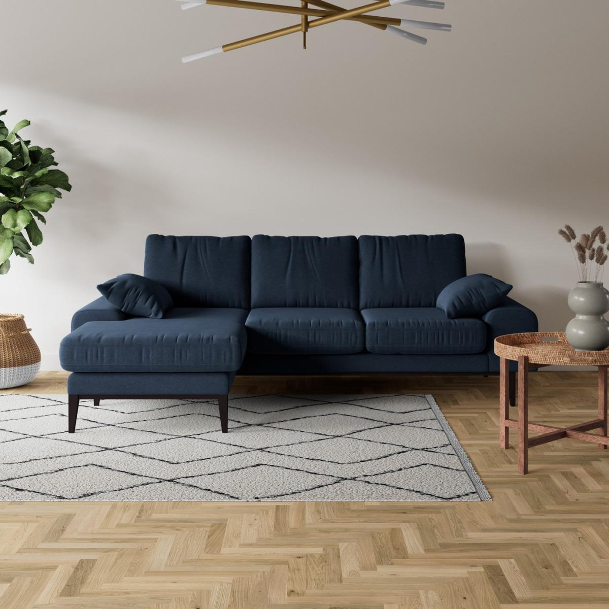 Swoon Tulum Fabric Left Hand Corner Sofa - Indigo Blue – image 2