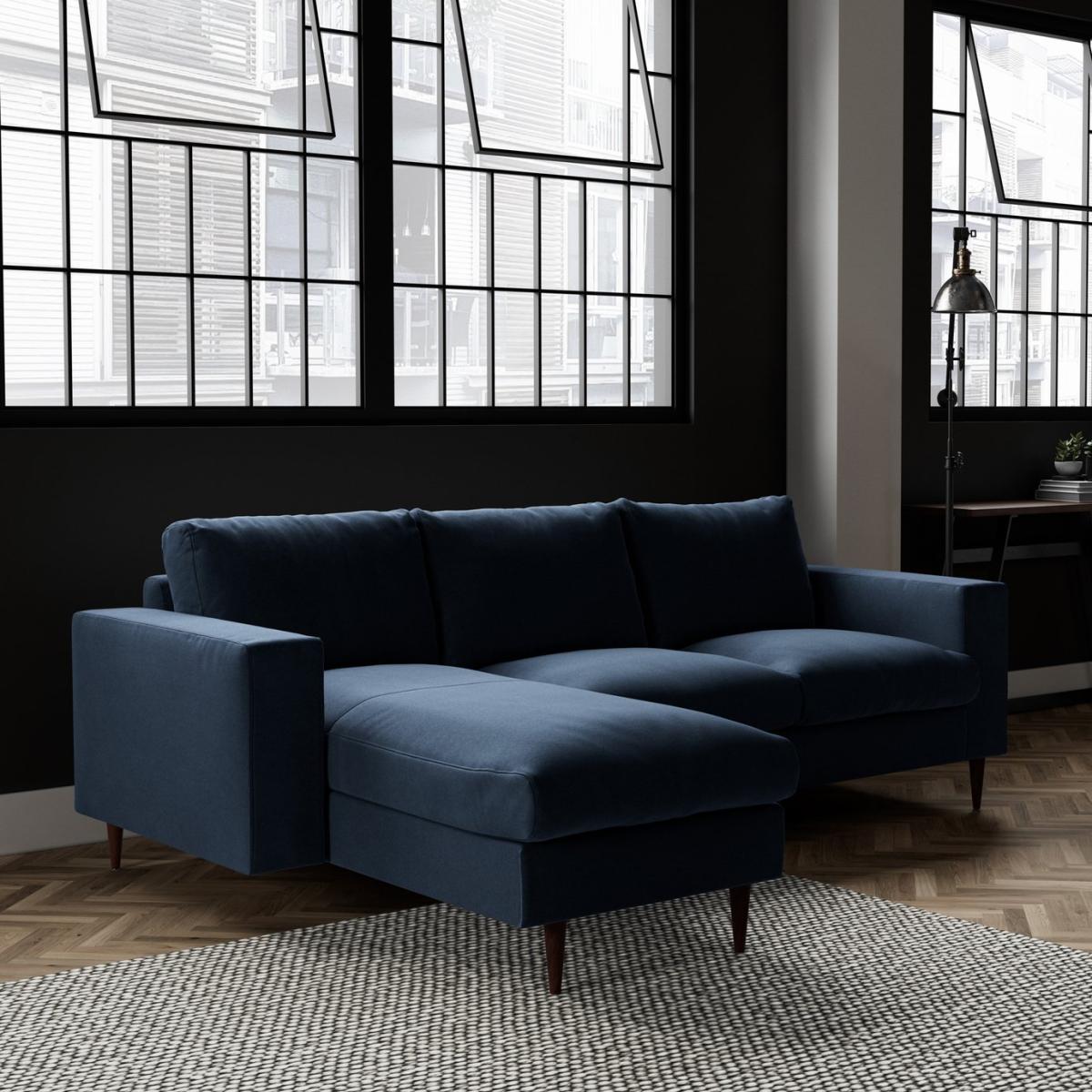 Swoon Evesham Fabric Left Hand Corner Sofa - Indigo Blue – image 2