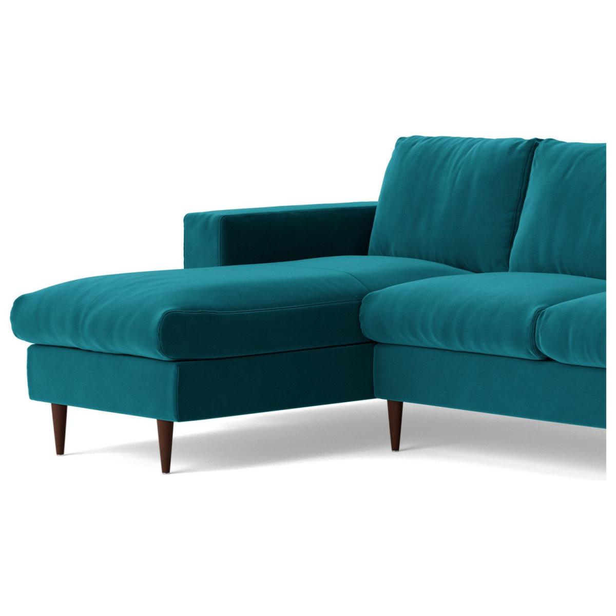 Swoon Evesham Velvet Left Hand Corner Sofa - Kingfisher Blue – image 5