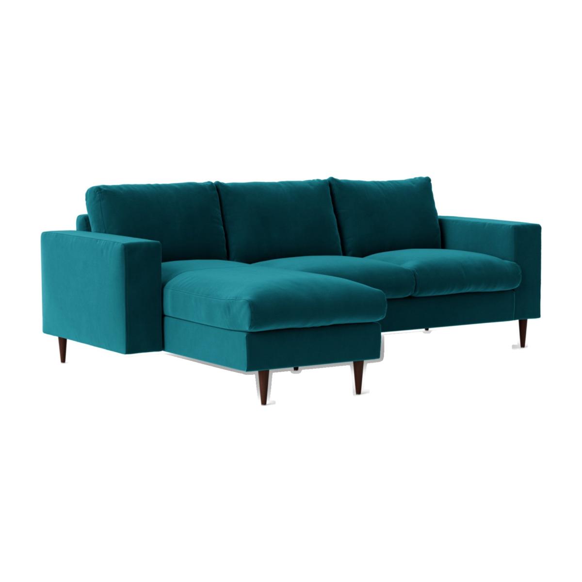 Swoon Evesham Velvet Left Hand Corner Sofa - Kingfisher Blue – image 1