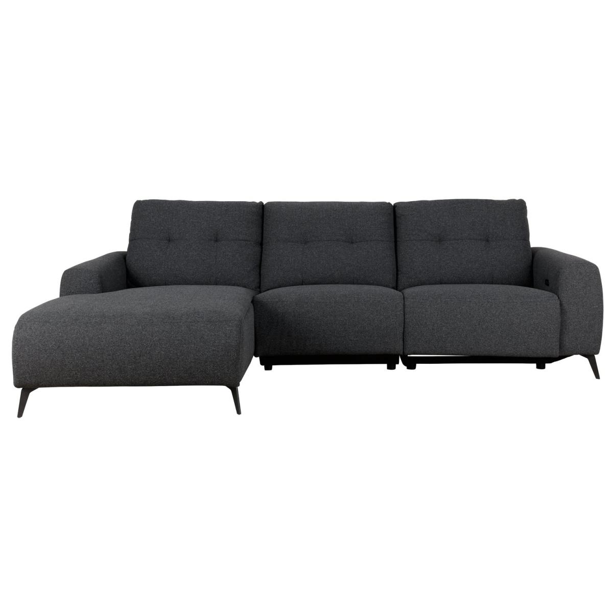 Habitat Ghost Left Corner Fabric Recliner Sofa - Charcoal – image 2