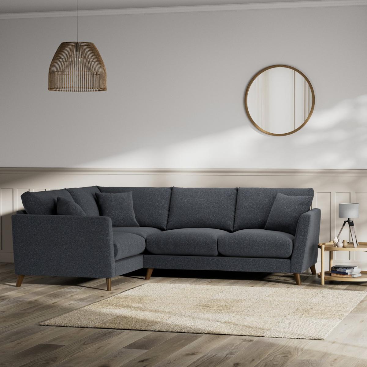 Habitat Lomond Left Hand Corner Sofa - Charcoal - Dark Leg – image 2