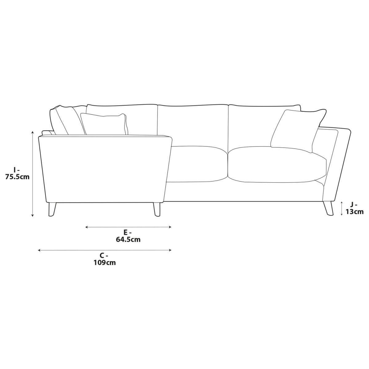 Habitat Lomond Left Hand Corner Sofa - Charcoal - Dark Leg – image 8