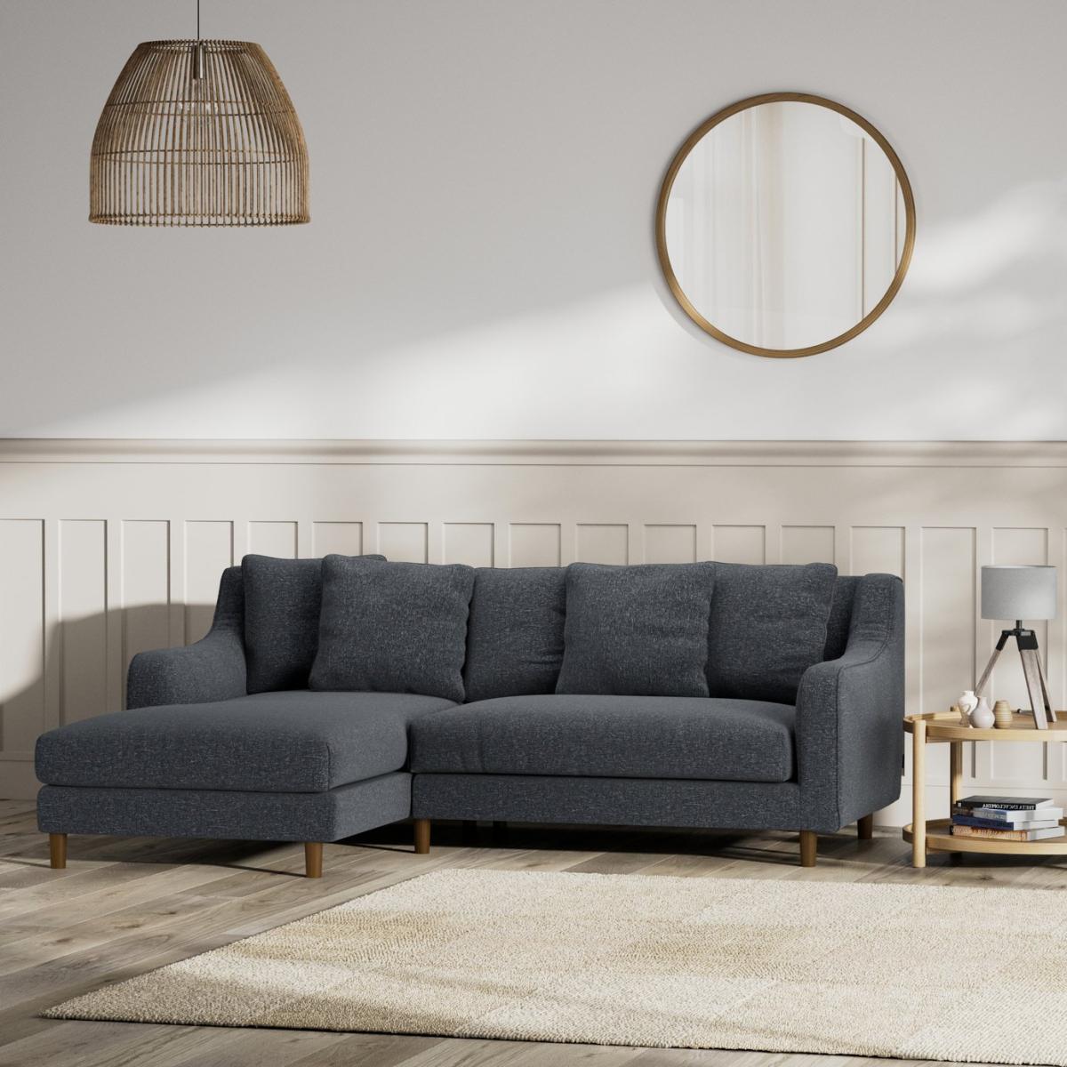 Habitat Swift Left Hand Corner Sofa - Charcoal - Dark Leg – image 2