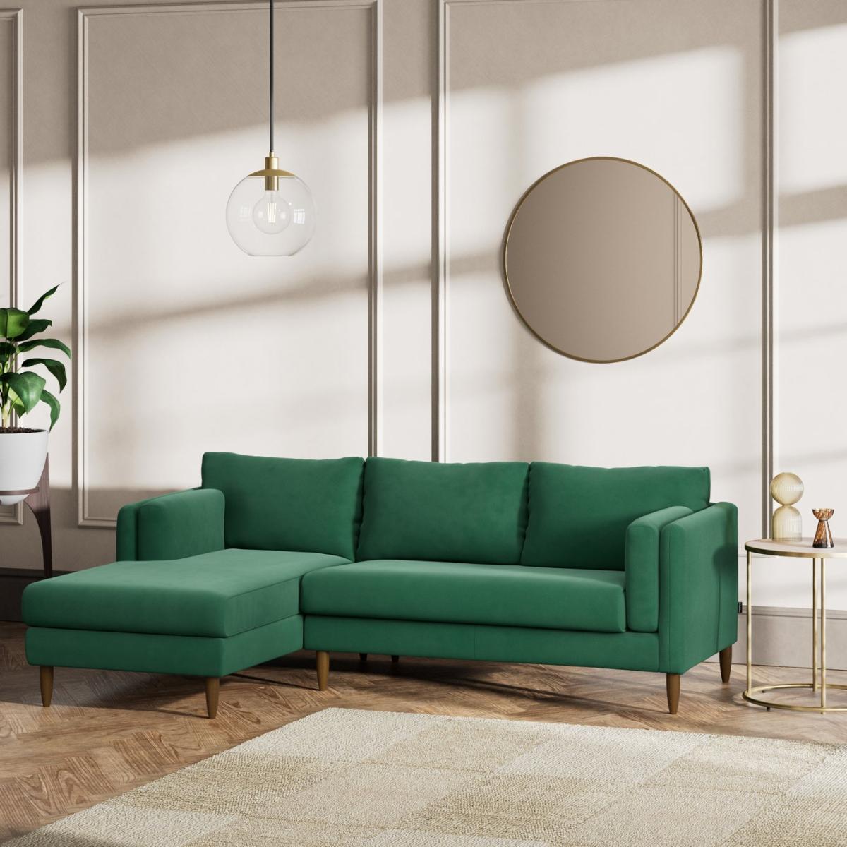Habitat Newington Left Hand Corner Sofa - Green - Dark Leg – image 2