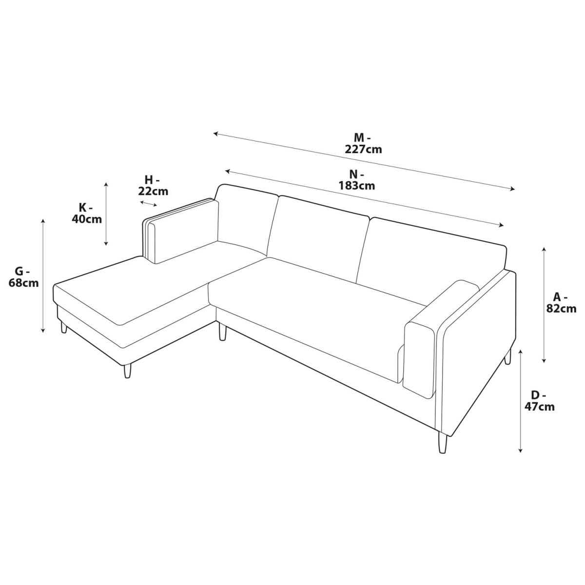 Habitat Newington Left Hand Corner Sofa - Green - Dark Leg – image 7