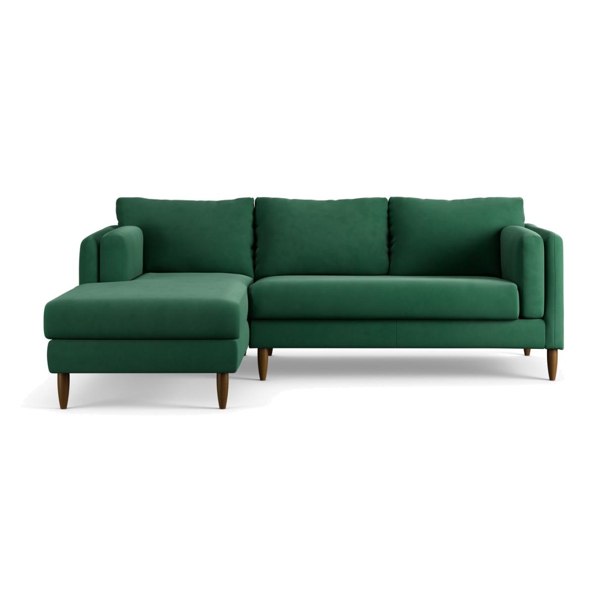 Habitat Newington Left Hand Corner Sofa - Green - Dark Leg – image 1