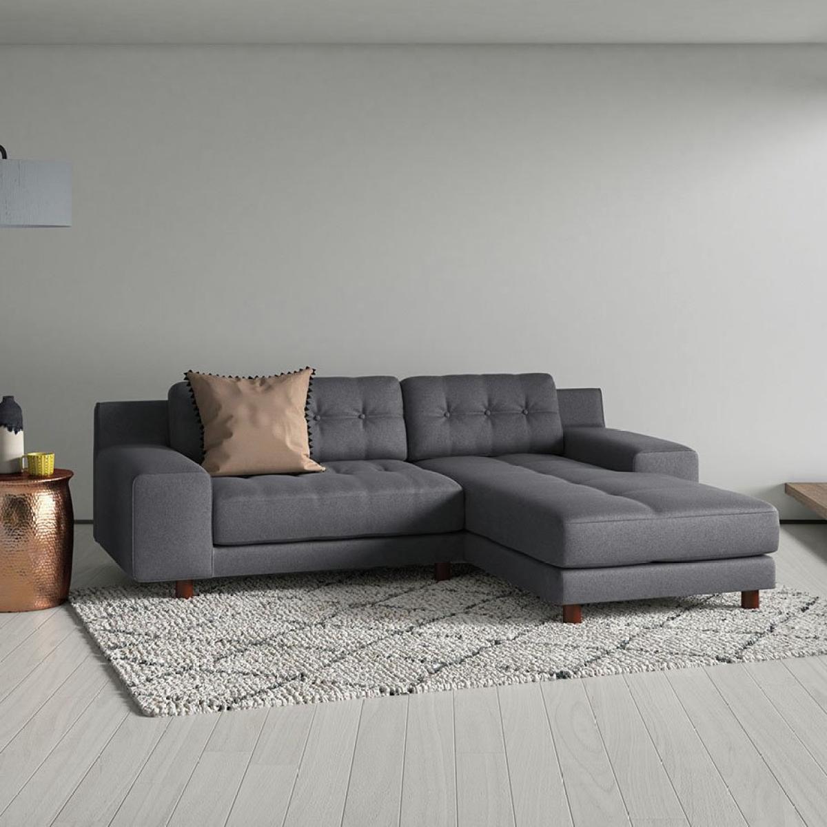 Habitat Hendricks Right Corner Velvet Chaise - Mystic – image 3