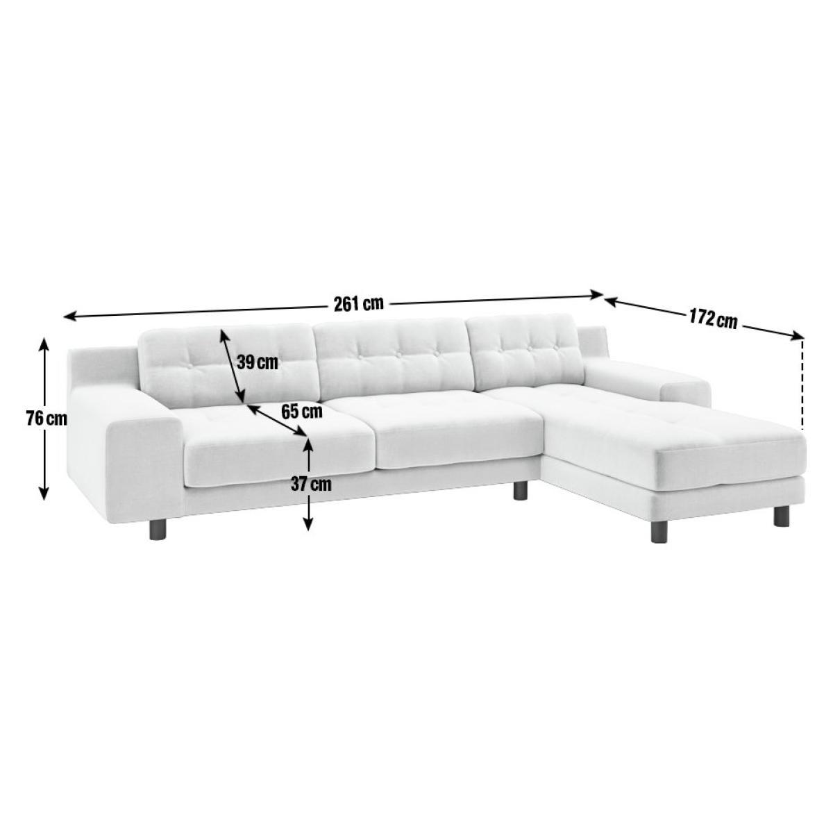 Habitat Hendricks Right Corner Velvet Chaise - Mystic – image 4
