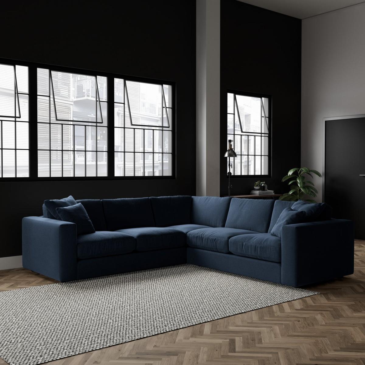 Swoon Althaea Fabric 5 Seater Corner Sofa - Indigo Blue – image 2