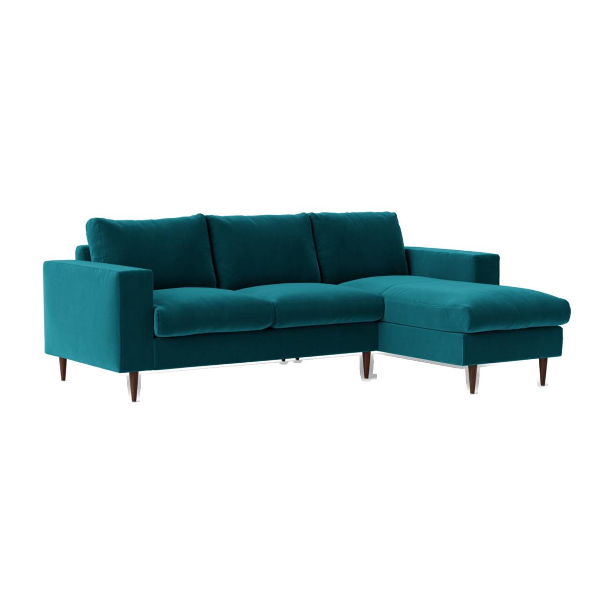 Swoon Evesham Velvet Right Hand Corner Sofa- Kingfisher Blue – image 1