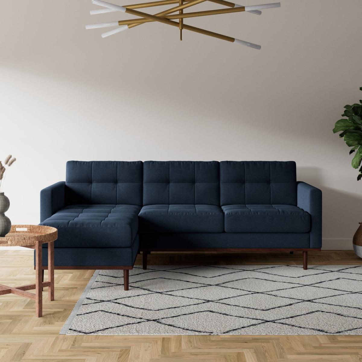 Swoon Berlin Fabric Left Hand Corner Sofa - Indigo Blue – image 3