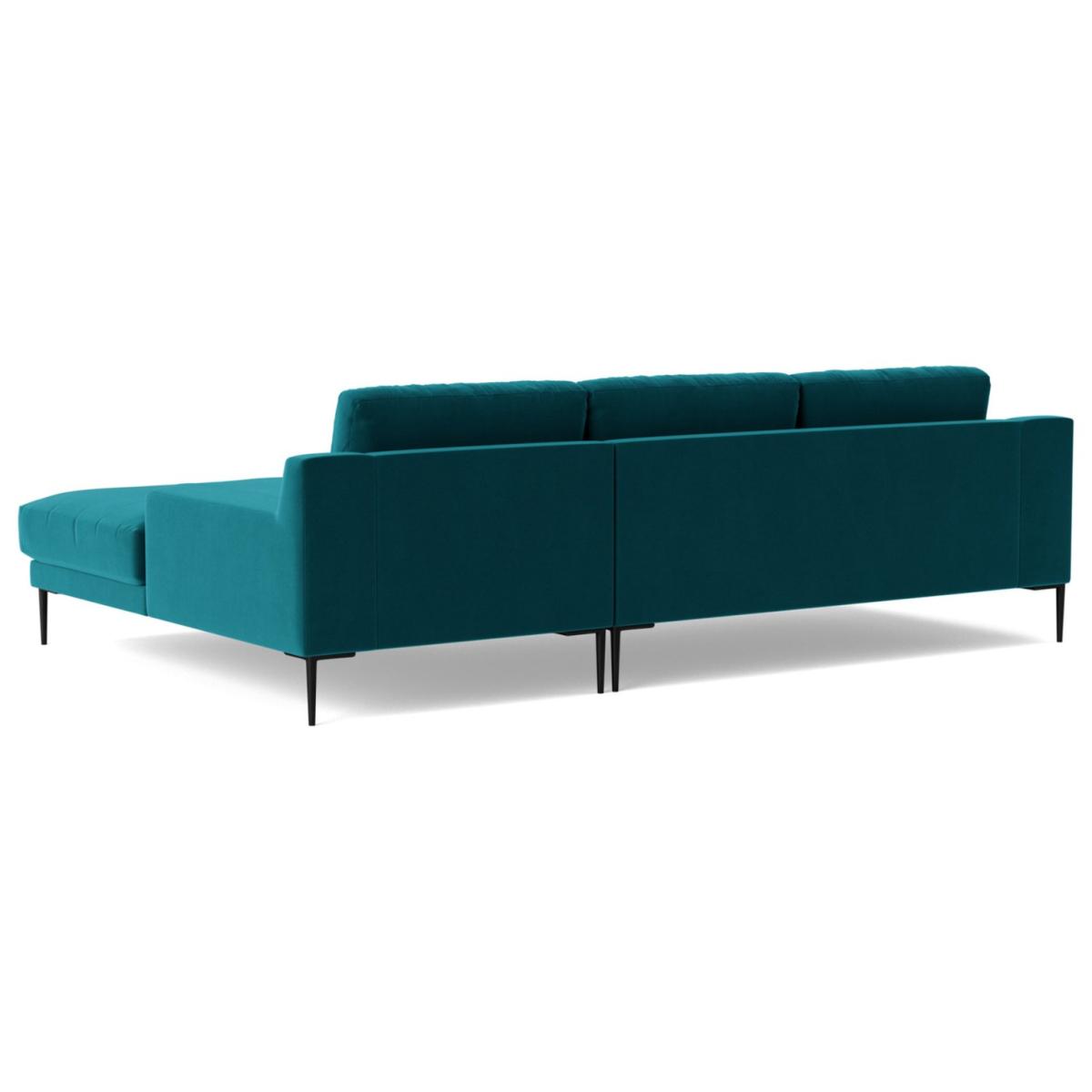 Swoon Almera Velvet Right Hand Corner Sofa- Kingfisher Blue – image 4