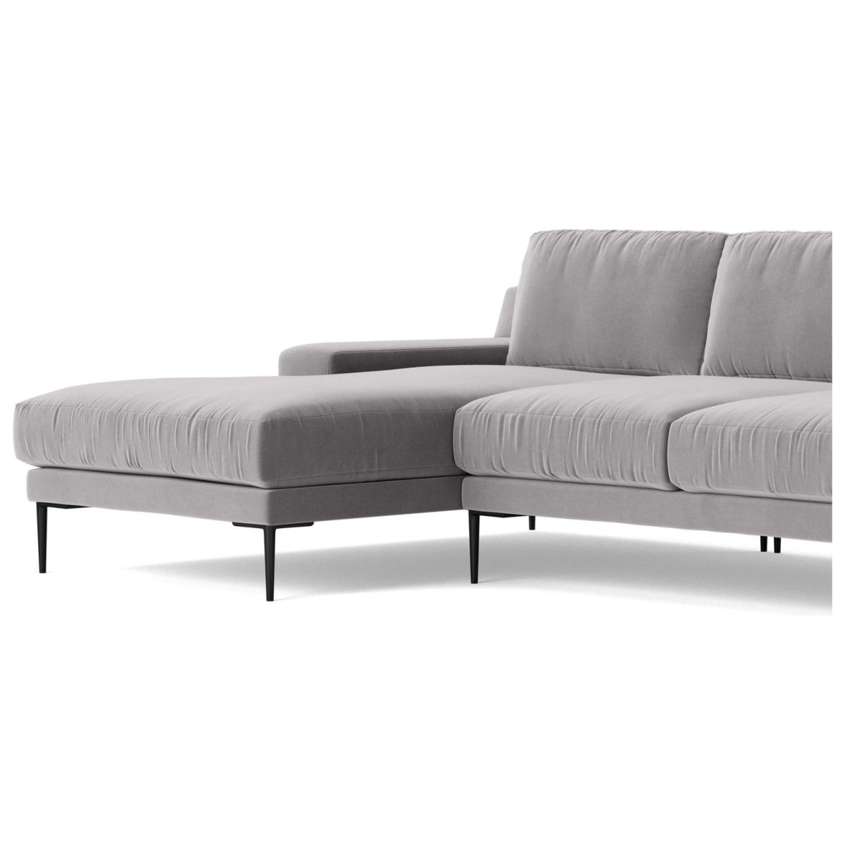 Swoon Almera Velvet Left Hand Corner Sofa - Silver Grey – image 7