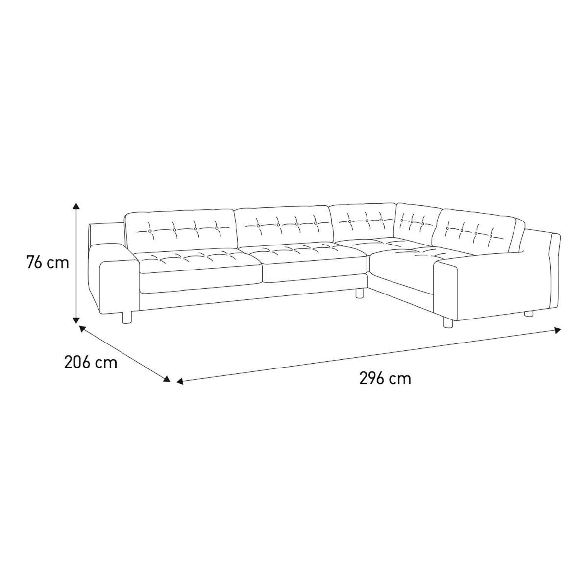 Habitat Hendricks Left Corner Fabric Sofa - Blue – image 7