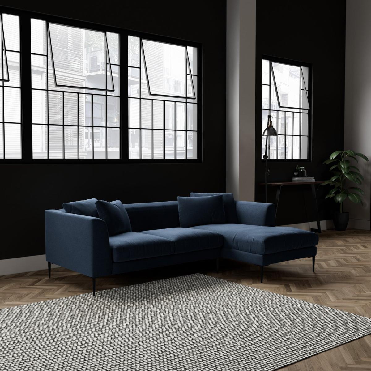 Swoon Alena Fabric Right Hand Corner Sofa - Indigo Blue – image 3