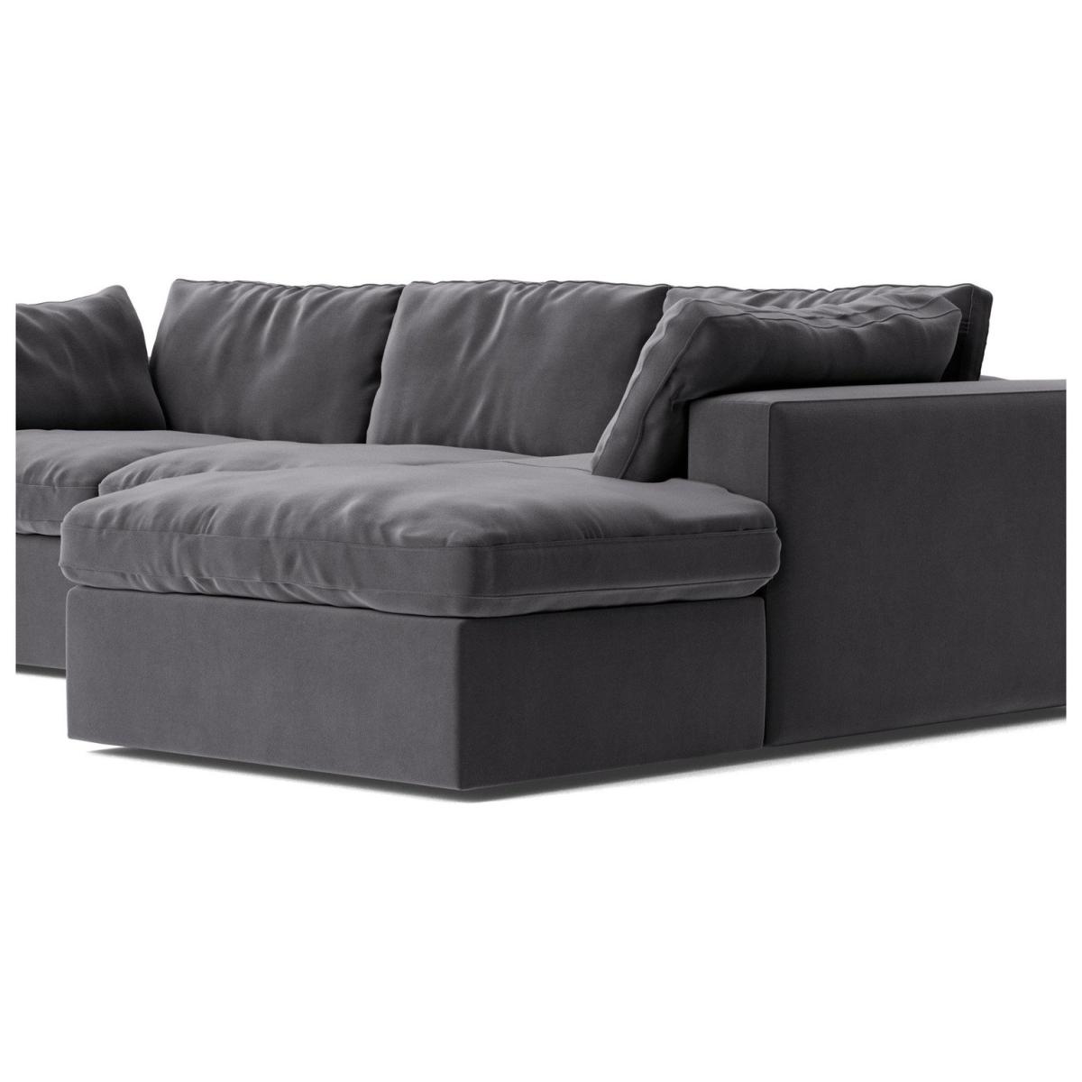 Swoon Seattle Velvet Right Hand Corner Sofa - Granite Grey – image 6