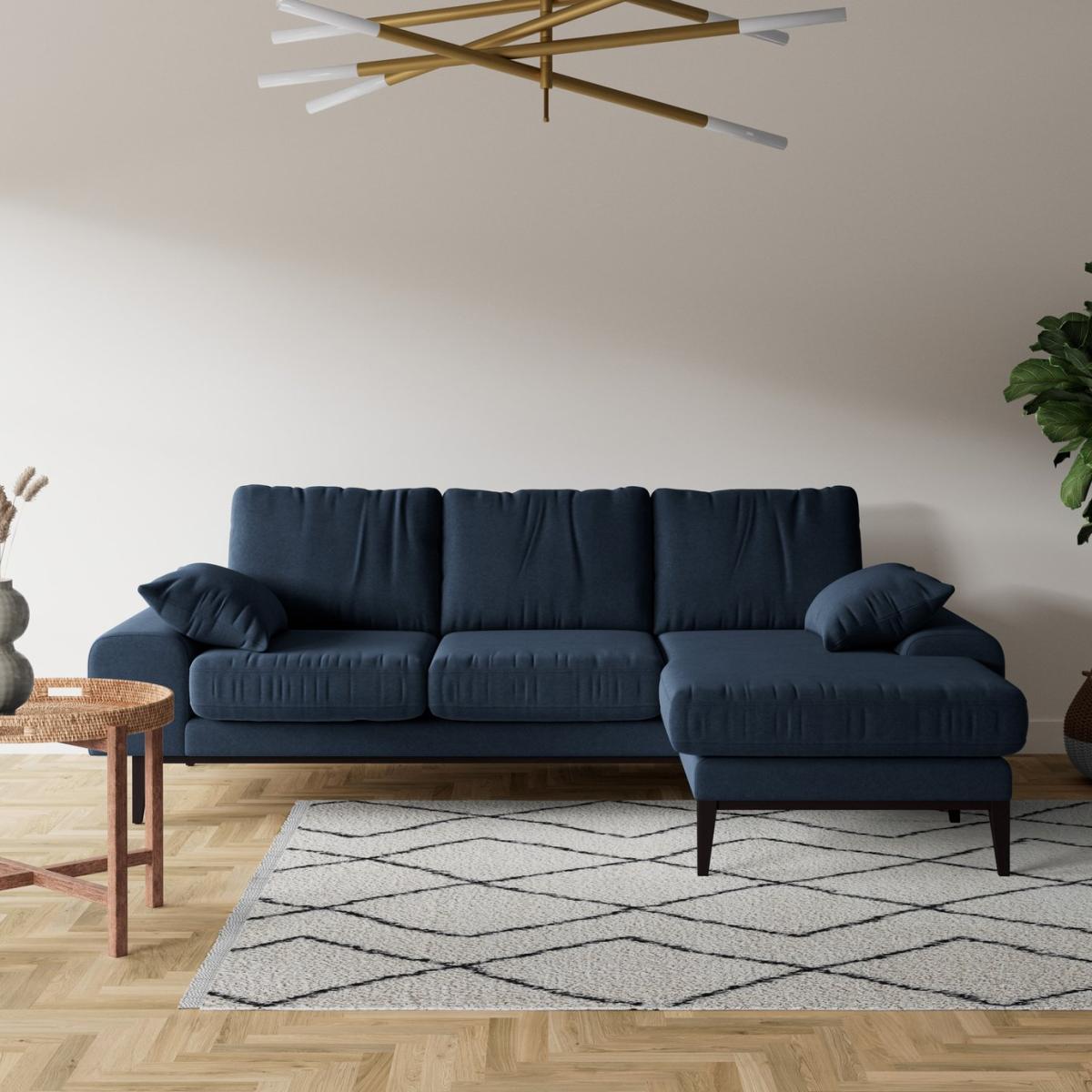 Swoon Tulum Fabric Right Hand Corner Sofa - Indigo Blue – image 2