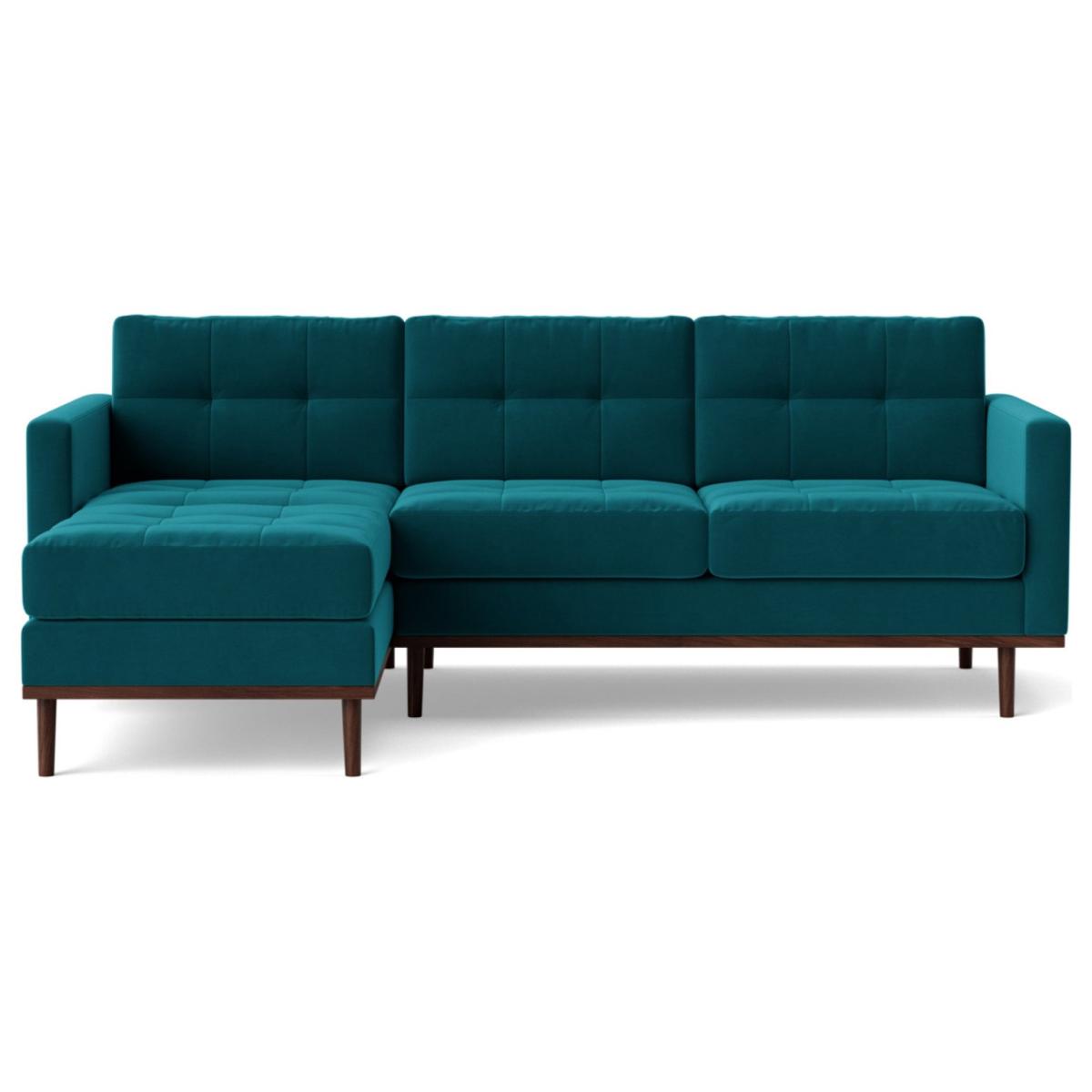 Swoon Berlin Velvet Left Hand Corner Sofa - Kingfisher Blue – image 3