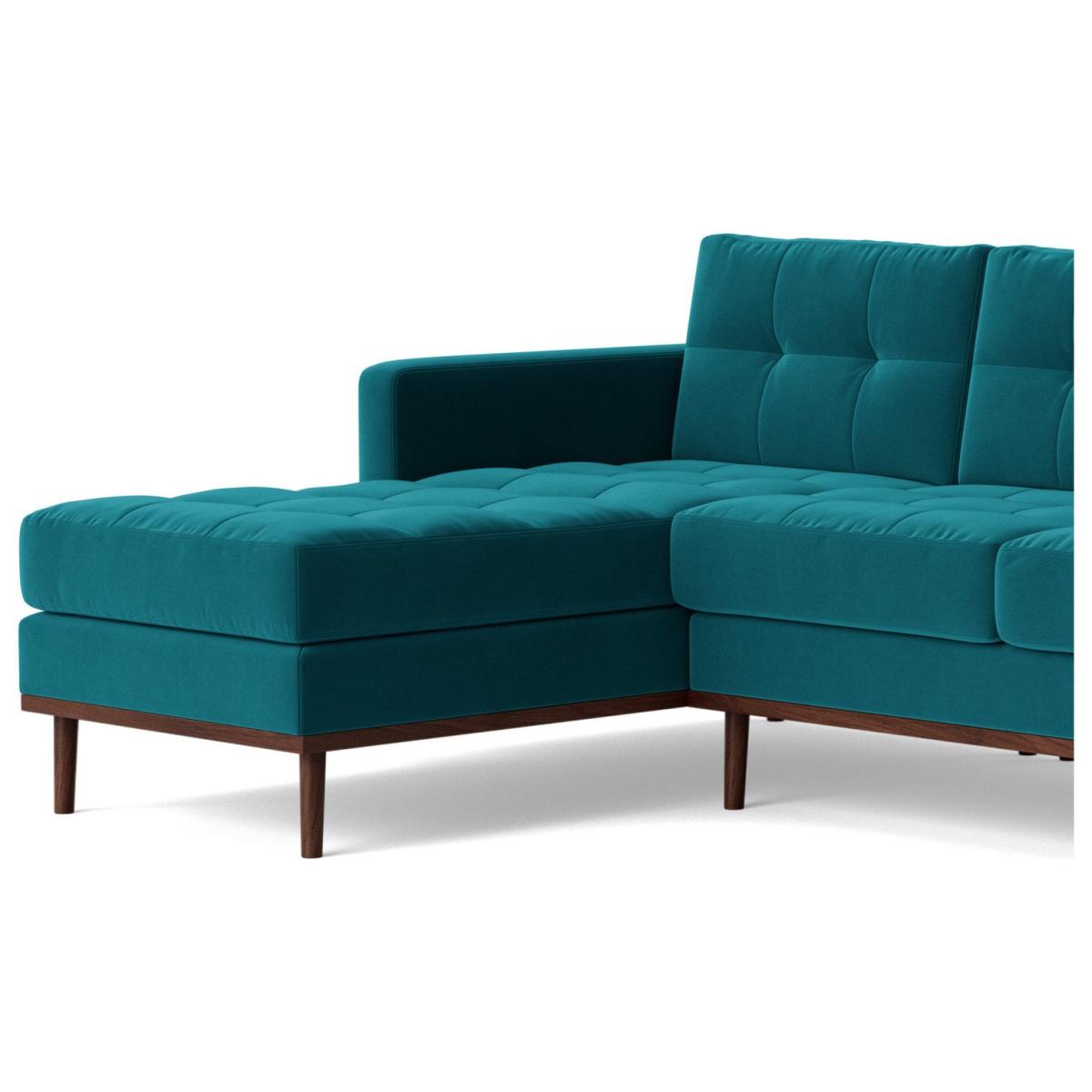 Swoon Berlin Velvet Left Hand Corner Sofa - Kingfisher Blue – image 5