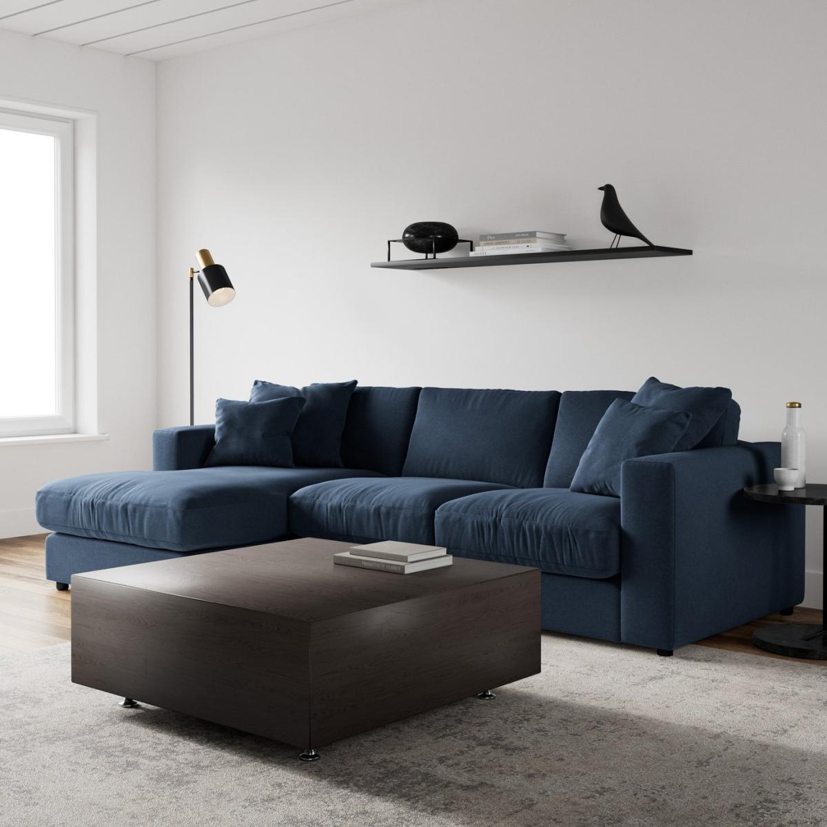 Swoon Althaea Fabric Left Hand Corner Sofa - Indigo Blue – image 3